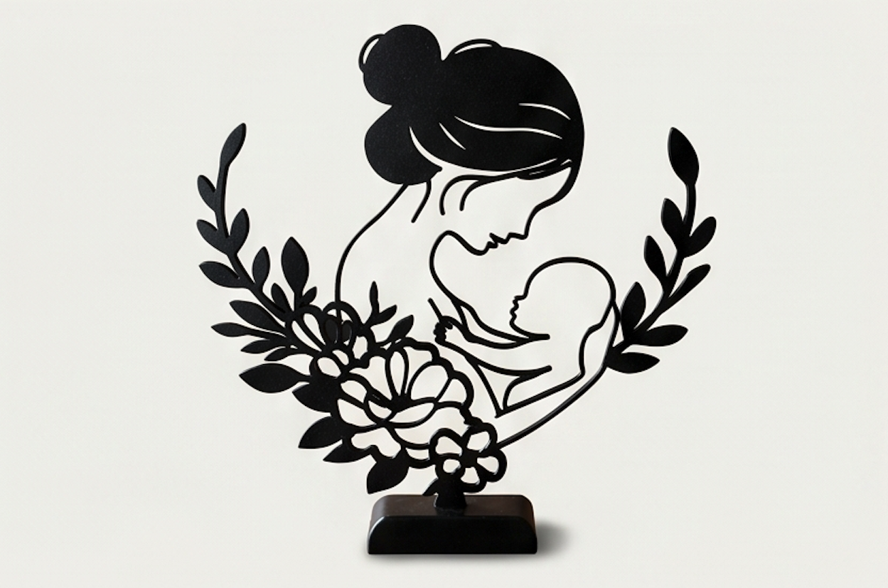 Escultura decorativa - Mãe e Filho